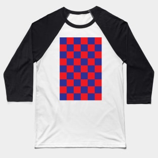 Barcelona Checkered Fan Flag 2019 - 2020 Jersey Design Baseball T-Shirt